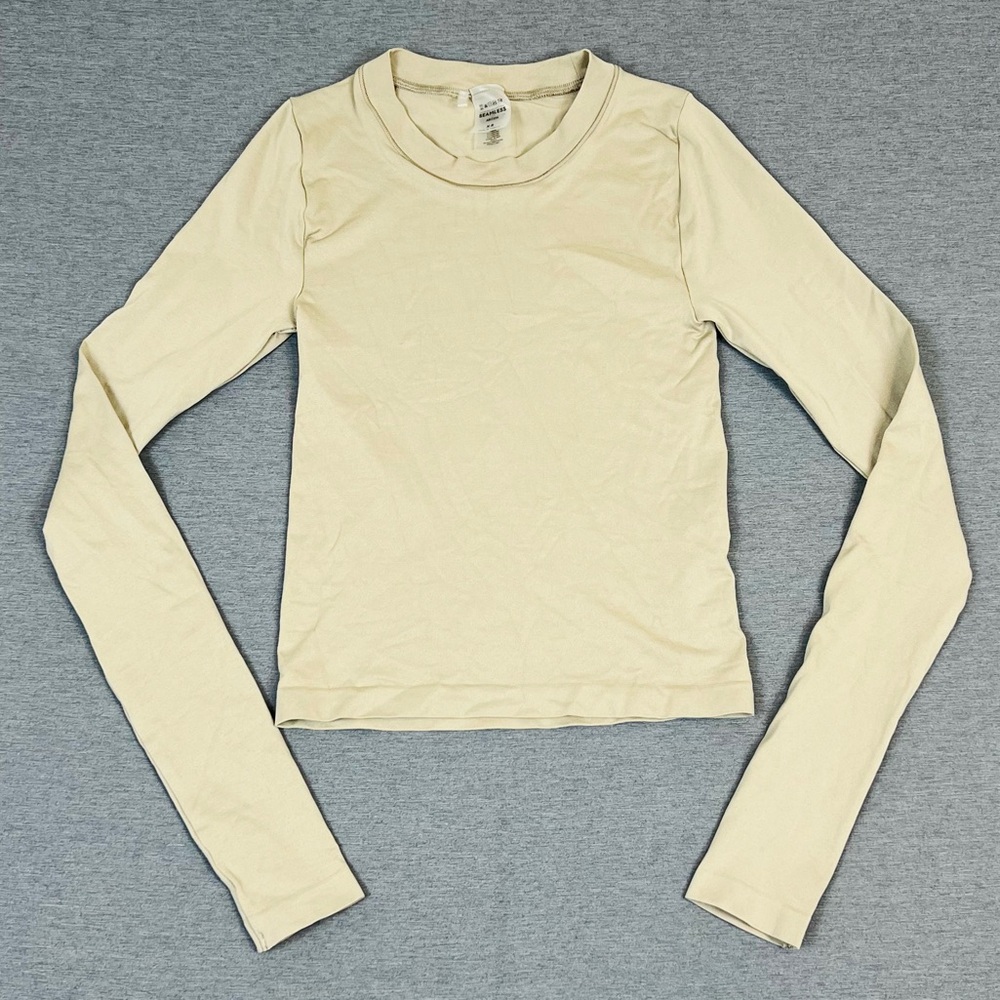 Aritzia Light Beige Long Sleeve Top